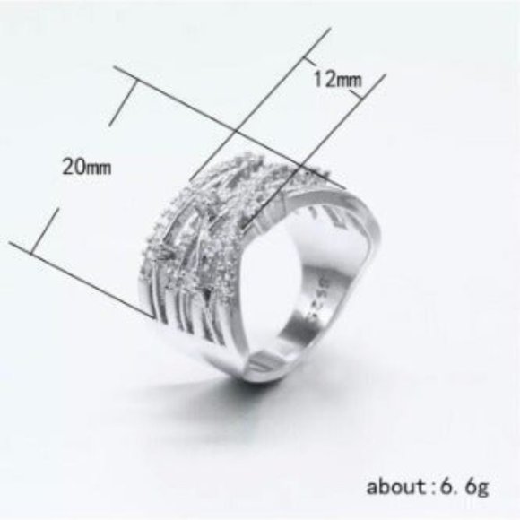 new 925 ENGAGEMENT diamond RING - Picture 5 of 8